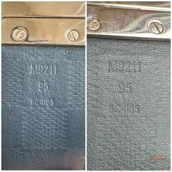 Auth Louis Vuitton Damier Grey/Black Reversible Leather Silver Buckle Belt 95 - Picture 9 of 11